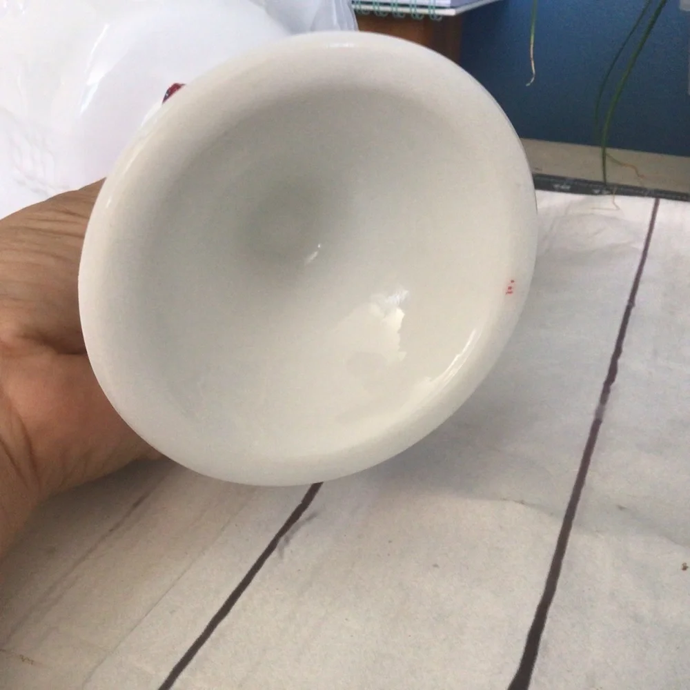 Milk glass grape Ivy pedestal candy dish